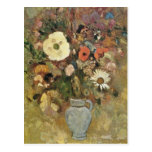 yellow Flowers in a Vase, Odilon Redon flowers Postcards