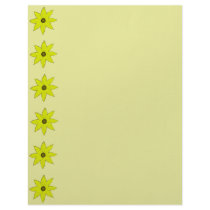 yellow flowers letterhead by DonnaGrayson yellow flowers letterhead