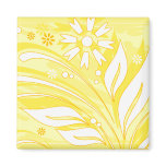 yellow flowers refrigerator magnets