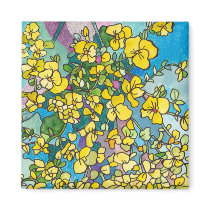 Yellow Flowers Magnet by ShouShou Yellow Flowers Magnet