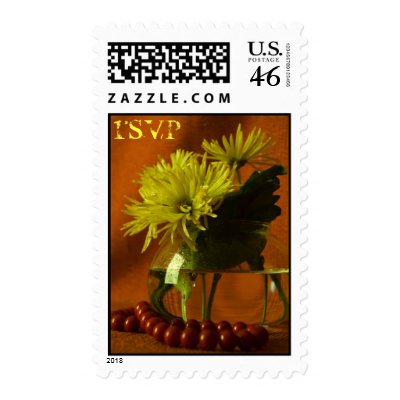 yellow flowers stamp by VioDePhoto