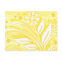 yellow flowers postcards by VioDeSign yellow flowers postcards