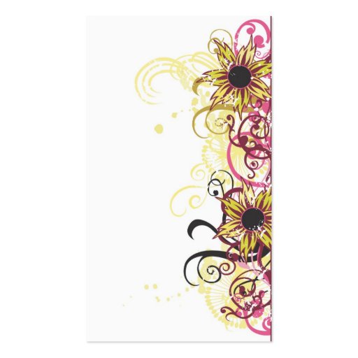 Yellow flowers Profile Card Business Cards