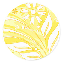 yellow flowers stickers