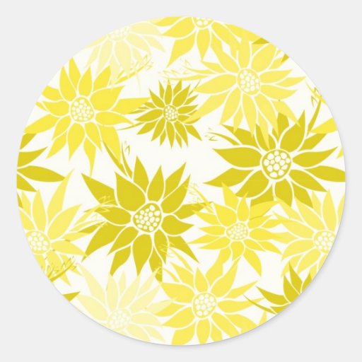 Yellow Flowers Sticker Zazzle