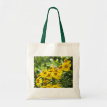 yellow flowers tote bag