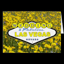 Yellow Flowers WEDDING in Fabulous Las Vegas Annou cards