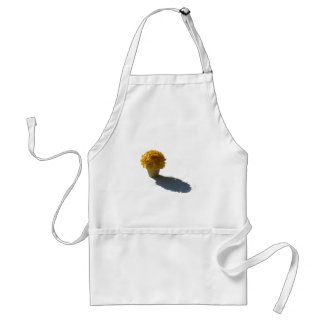 Yellow Flowers White Bucket and Shadow Cutout apron