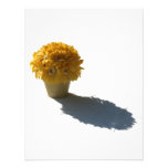 Yellow Flowers White Bucket and Shadow Cutout Custom Invite