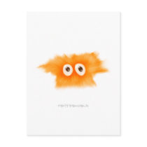 Yellow Fluffball Critter Postcards