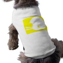 Yellow Football Helmet Logo Doggie T-shirt