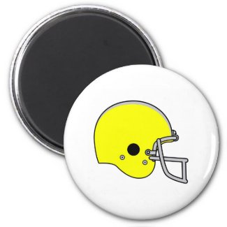 yellow football helmet magnet