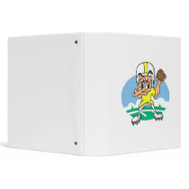 Yellow Football Player Vinyl Binders