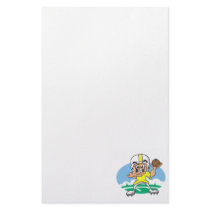 Yellow Football Player Personalized Stationery