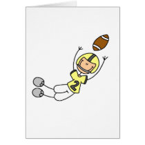 Yellow Football Player Tshirts and Gifts cards by stick_figures Yellow Football Player Tshirts and Gifts cards