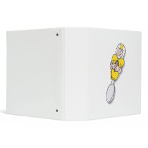 yellow football spoon vinyl binder