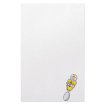 yellow football spoon custom stationery