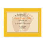 Yellow Footprint Baby Shower Invitation Post Card