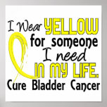 Yellow For Someone I Need Bladder Cancer Poster