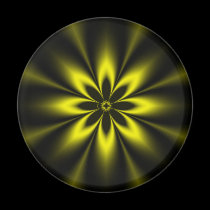 Yellow Fractal Burst magnets