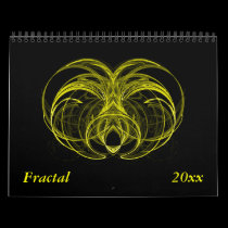 Yellow Fractal Calendar - Customize Dates calendars