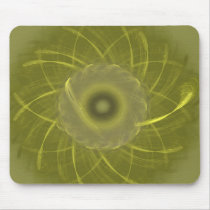 Yellow Fractal Flower mousepads