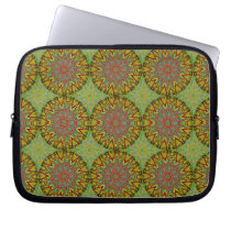Yellow Fractal Pattern Computer Sleeve