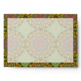 Yellow Fractal Pattern zazzle_envelope