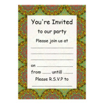 Yellow Fractal Pattern Invites