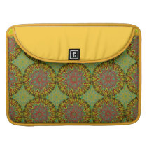 Yellow Fractal Pattern Sleeve For MacBook Pro