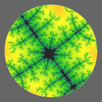 Yellow Fractal stickers