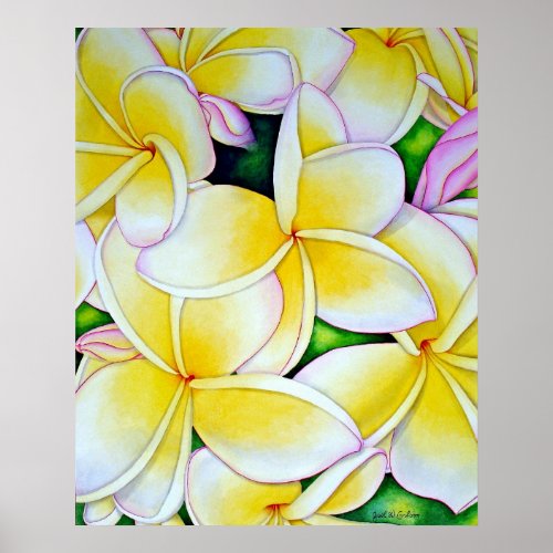 Yellow Frangipani print