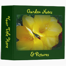 Yellow Freesia Flowers 3 Ring Binder