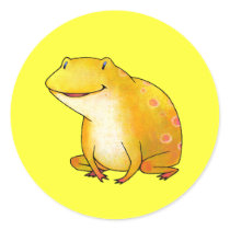 Yellow Frog Small Stickers