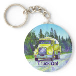 Yellow Gas Truck Drivers Truckin' Key-Chains Key Chain