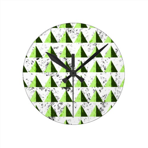 Yellow Geometric Distressed Pattern Round Clock Yellow Geometric Distressed Pattern Round Clock