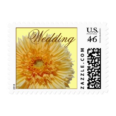 Yellow Gerber Daisy Wedding Postage