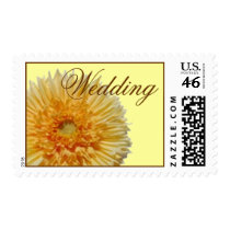 Yellow Gerber Daisy Wedding Postage postage