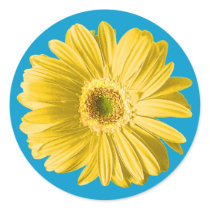 Yellow Gerbera Daisy Flower stickers