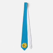 Yellow Gerbera Daisy Flower Custom Ties