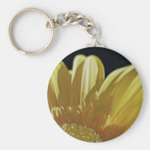 Yellow Gerbera Daisy Key Chain