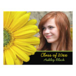 Yellow Gerbera Daisy Photo Graduation Invitation