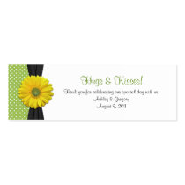 Yellow Gerbera Daisy Special Occasion Favor Tags Business Card Templates