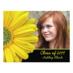 Yellow Gerbera Photo Graduation Invitation