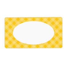 Yellow Gingham Labels