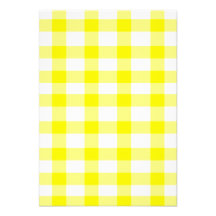 Yellow Gingham Personalized Invitation