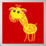 Yellow Giraffe Poster