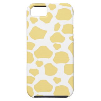 Yellow giraffe skin girly animal print pattern
