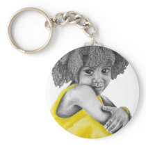 Yellow Girl 1 Keychain