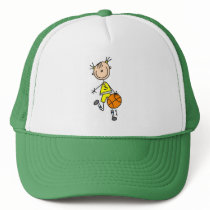 Yellow Girls Basketball Hat by stick_figures Yellow Girls Basketball Hat